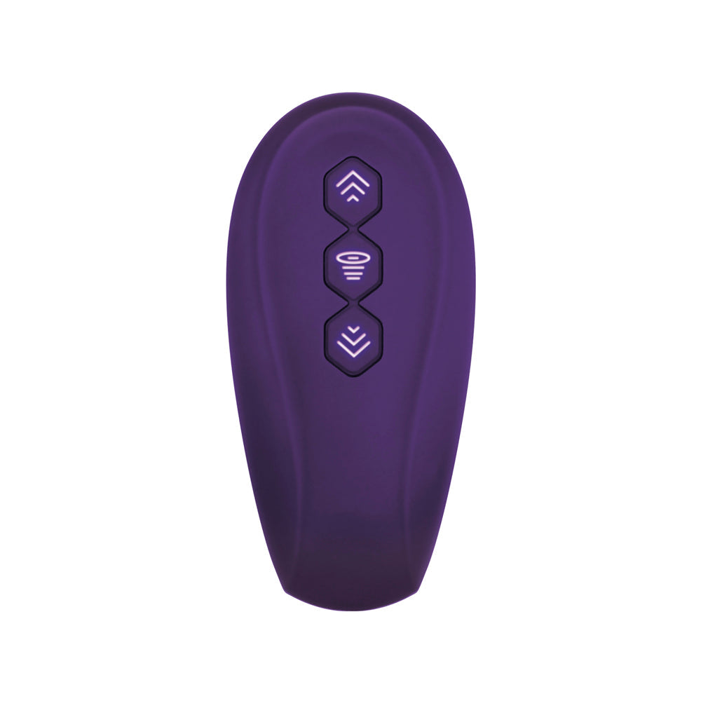 Evolved 2 Become 1 Rechargeable Remote-Controlled Silicone Strapless Strap-On With Suction Purple