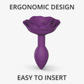 Love to Love Open Roses Silicone Anal Plug Purple Rain Small
